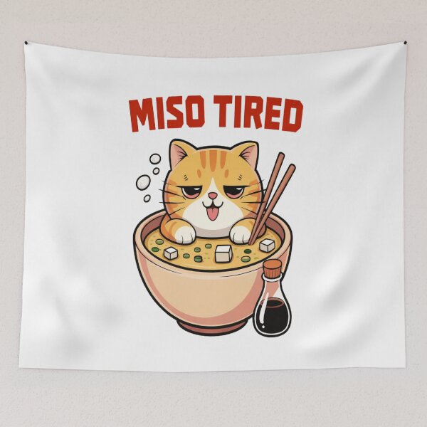 Artikelvorschau, Miso Tired Tshirt entworfen und verkauft von Jacky-Design.