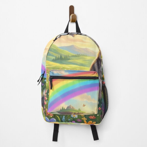 Item preview, Siberian Husky Family in Rainbow Paradise Field designed and sold by PetMemorialArt.