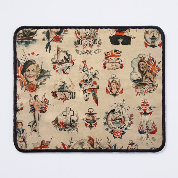 Item preview, Vintage British naval tattoo designs designed and sold by Photopat.