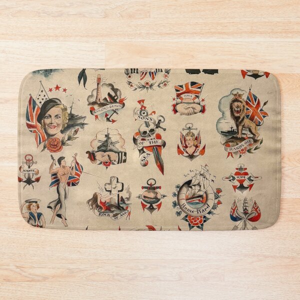 Item preview, Vintage British naval tattoo designs designed and sold by Photopat.