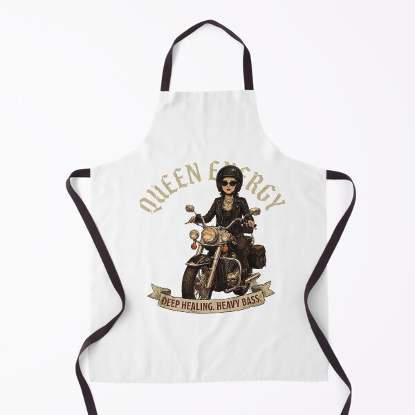 Item preview, Queen Energy Vintage Biker Girl – Deep Healing Heavy Bass Art designed and sold by Hen-C-Art.