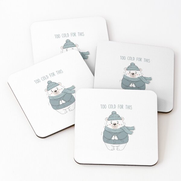 Item preview, Too Cold For This Polar Bear | Cozy Winter Cute Aesthetic Illustration designed and sold by Moon's Arts.