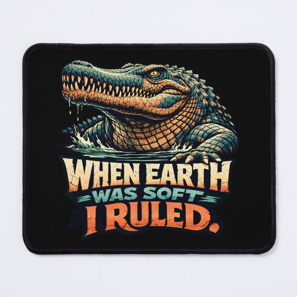 Item preview, When Earth Was Soft I Ruled Prehistoric Crocodile Art - Retro Deinosuchus Ancient Apex Predator Graphic - Fierce Giant Alligator Strength Quote - Primal Swamp Beast Legacy - Ancient Reptile Design designed and sold by Vivaan Studio.