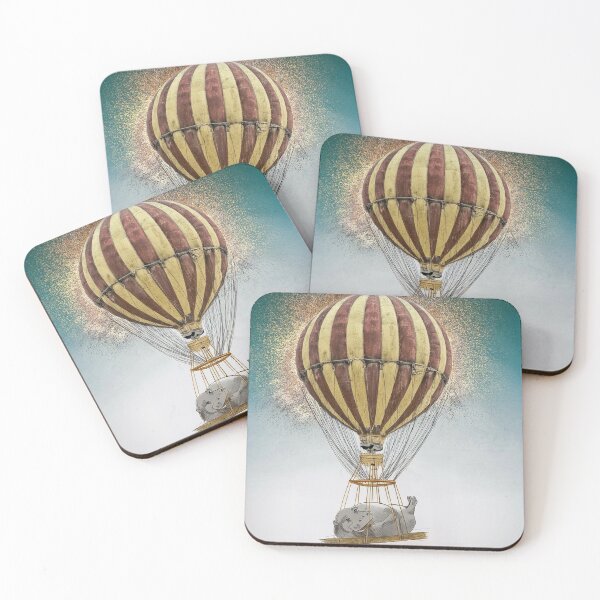 Item preview, Hippo floating with hot air balloon designed and sold by Photopat.