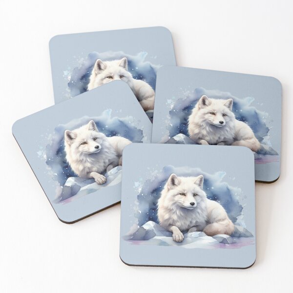 Item preview, Arctic fox in the snow – watercolor full of winter magic designed and sold by Rose Design & Photos.