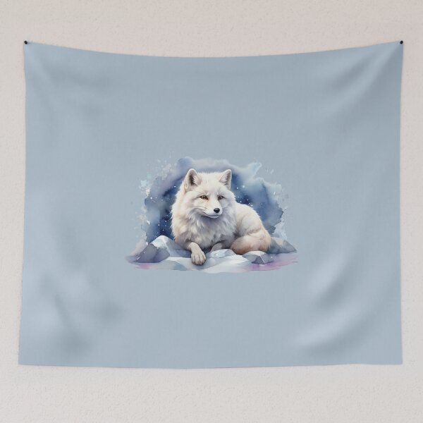 Item preview, Arctic fox in the snow – watercolor full of winter magic designed and sold by Rose Design & Photos.