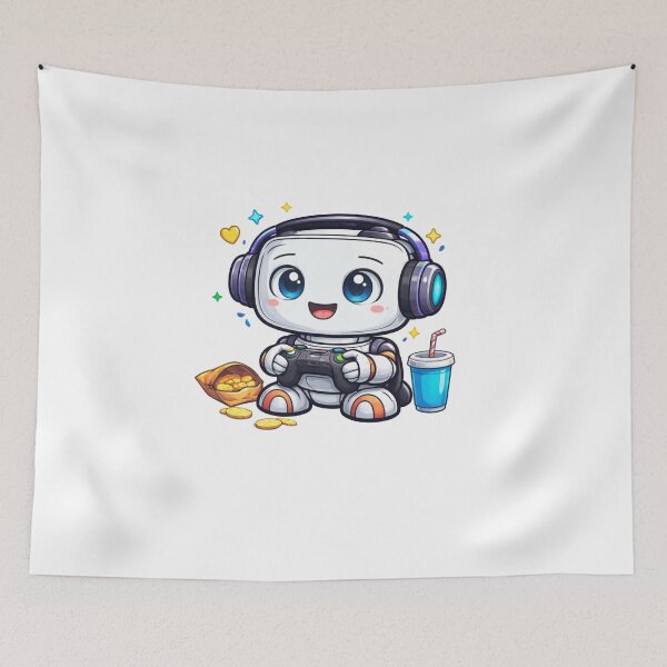Item preview, Gaming Robot – Cute Character Illustration designed and sold by wait4signal.