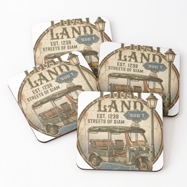 Item preview, Retro Bangkok Taxi - Rustic Distressed Tuk Tuk Art designed and sold by Thai-Era-Shop.
