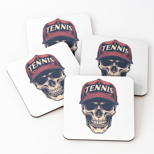Item preview, Skull with Tennis Hat Sticker, Tennis Magnet Gifts  designed and sold by colorleafz.
