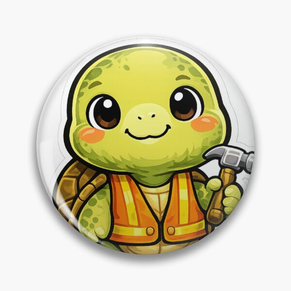 Item preview, Builder Turtle in Work Mode with Hammer designed and sold by LongIslandDesgn.