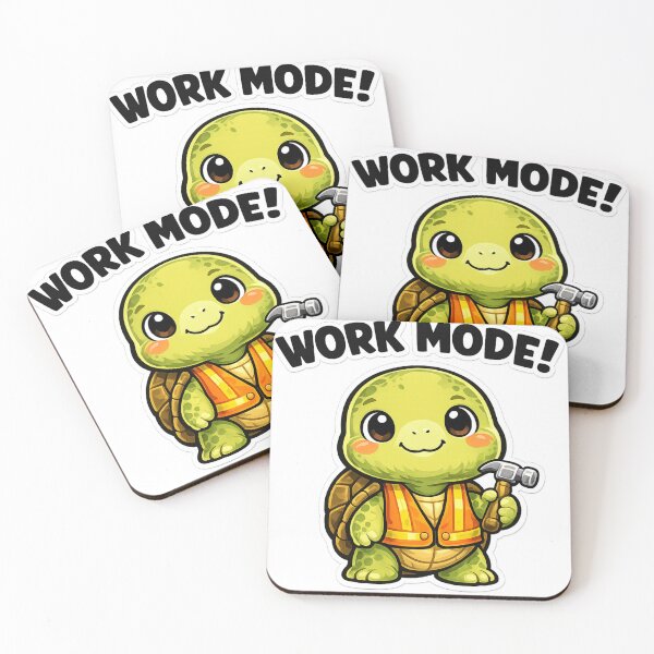 Artikelvorschau, Builder Turtle in Work Mode with Hammer entworfen und verkauft von LongIslandDesgn.