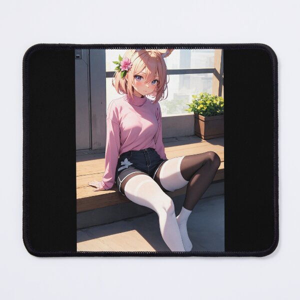 Item preview, Kawaii Fox Ear Anime Girl Cozy Spring Pink Aesthetic Art designed and sold by iloveanimechibi.