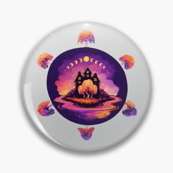 Item preview, Psychedelic Celestial Weeping Willow and Moon Phase Mandala designed and sold by Brinkenburger.
