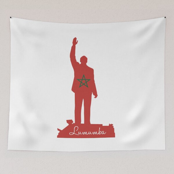 Item preview, Statue of Patrice Lumumba with the Moroccan flag designed and sold by Wolagno.