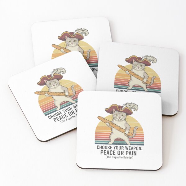 Item preview, Baguette Duelist Cat – Funny Napoleon Style Baker 90s Vintage Graphic designed and sold by FakeJoo.