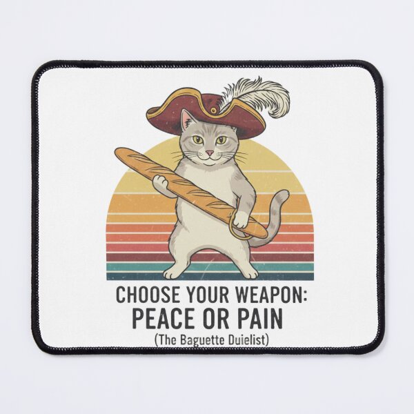 Item preview, Baguette Duelist Cat – Funny Napoleon Style Baker 90s Vintage Graphic designed and sold by FakeJoo.