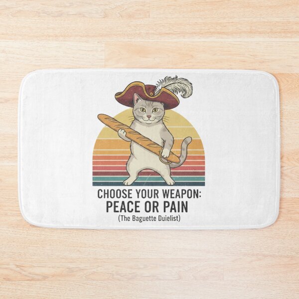 Item preview, Baguette Duelist Cat – Funny Napoleon Style Baker 90s Vintage Graphic designed and sold by FakeJoo.