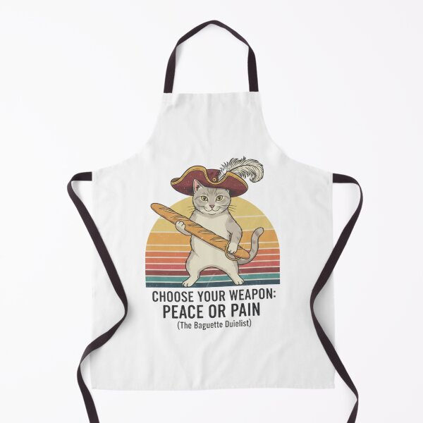 Item preview, Baguette Duelist Cat – Funny Napoleon Style Baker 90s Vintage Graphic designed and sold by FakeJoo.