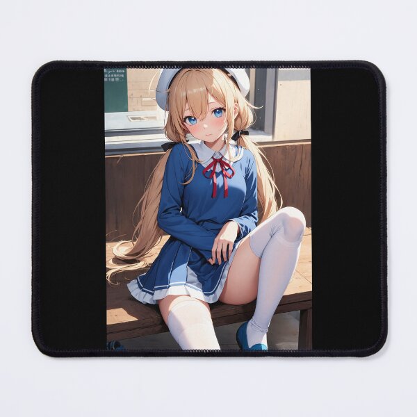 Item preview, Kawaii Blonde Schoolgirl Anime Art Aesthetic Illustration designed and sold by iloveanimechibi.