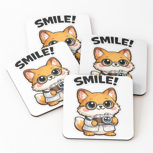Item preview, Photographer Fox with Camera Saying “SMILE!” designed and sold by LongIslandDesgn.