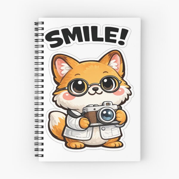 Item preview, Photographer Fox with Camera Saying “SMILE!” designed and sold by LongIslandDesgn.