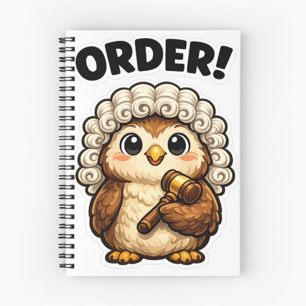 Item preview, Judge Owl Holding Gavel with “ORDER!” designed and sold by LongIslandDesgn.