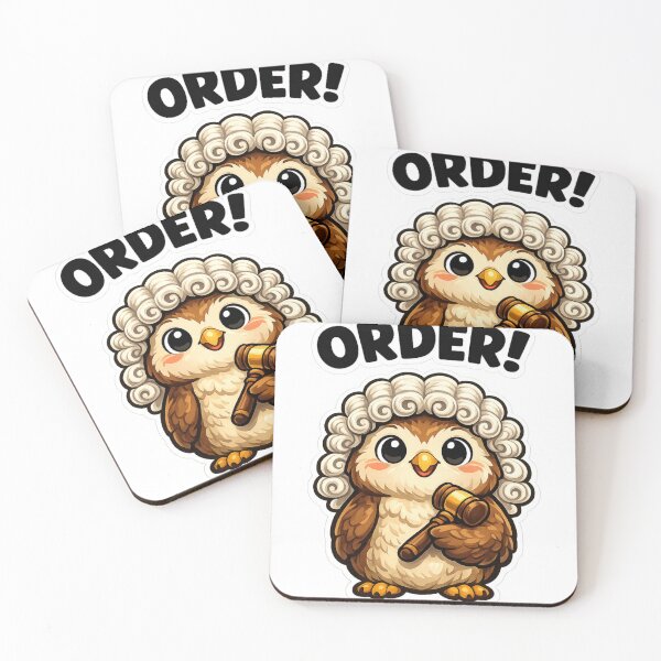 Item preview, Judge Owl Holding Gavel with “ORDER!” designed and sold by LongIslandDesgn.