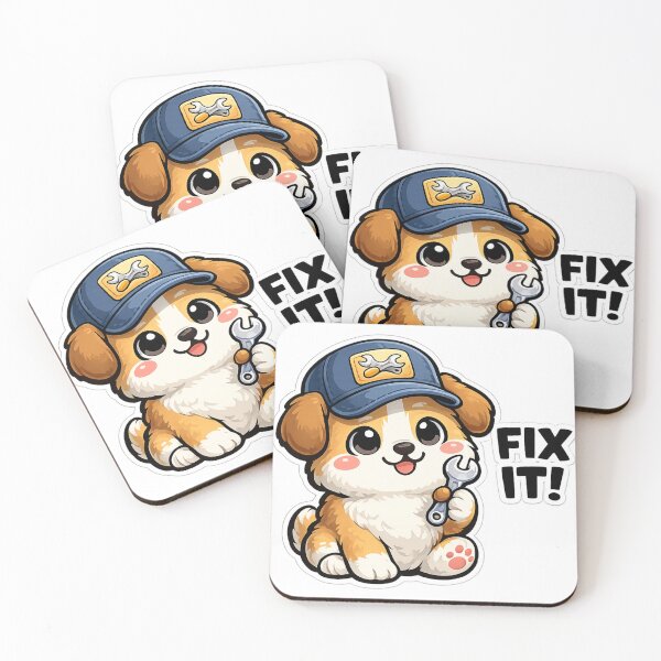 Item preview, Fix-It Puppy Mechanic with “FIX IT!” designed and sold by LongIslandDesgn.