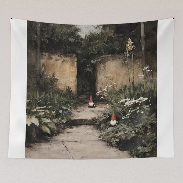 Item preview, Enchanted Garden Pathway with Gnomes designed and sold by lautir.