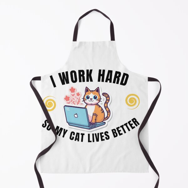 Item preview, I Work Hard For My Cat - Funny Cat Sticker designed and sold by The Silly Grumpy Society.