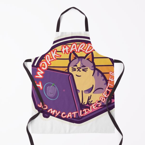 Item preview, I Work Hard For My Cat - Funny Cat Sticker designed and sold by The Silly Grumpy Society.