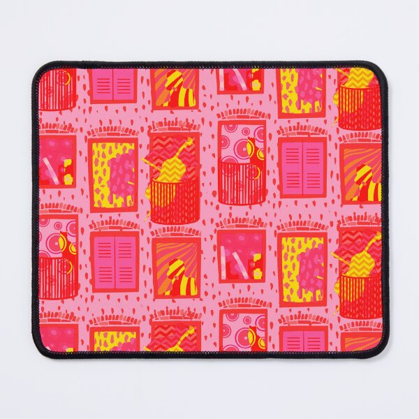 Item preview, Storey-telling maximalist buildings - pink designed and sold by HillsandSheep.