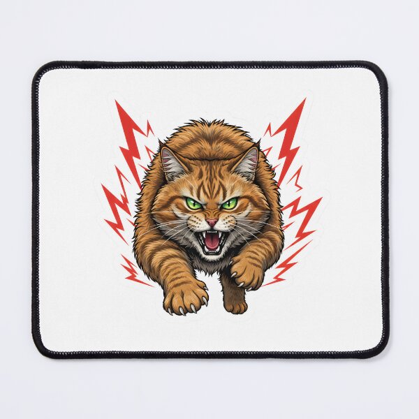 Item preview, Angry Cat Energy – Savage Feline Rage Meme Art designed and sold by JaiSoftStudio.