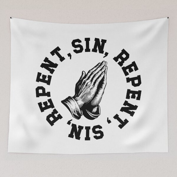 Item preview, Sin and Repent | Praying Hands designed and sold by ProdbyNiECO.