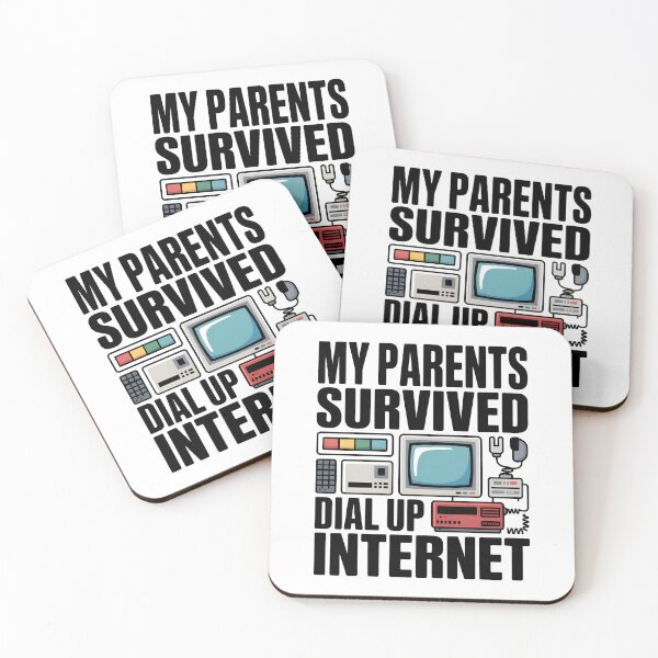 Item preview, My Parents Survived Dial-Up Internet – Retro Computer Tee designed and sold by WEAR-YOUR-MIND.