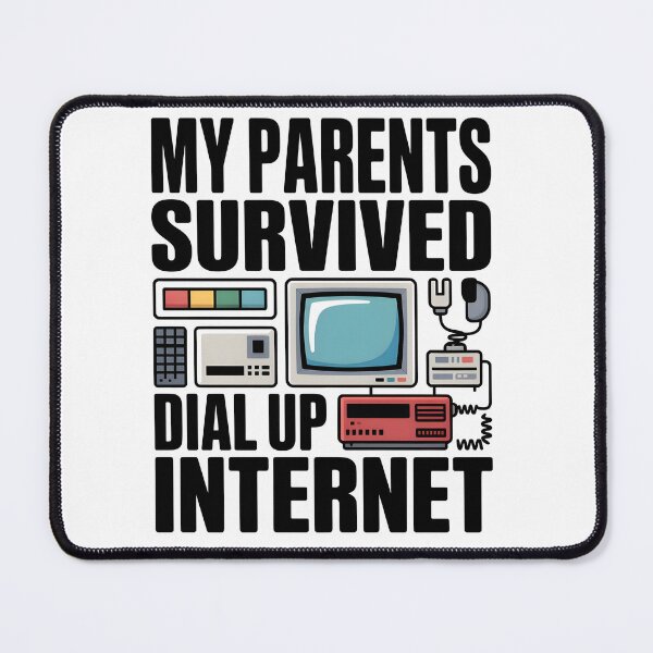 Item preview, My Parents Survived Dial-Up Internet – Retro Computer Tee designed and sold by WEAR-YOUR-MIND.