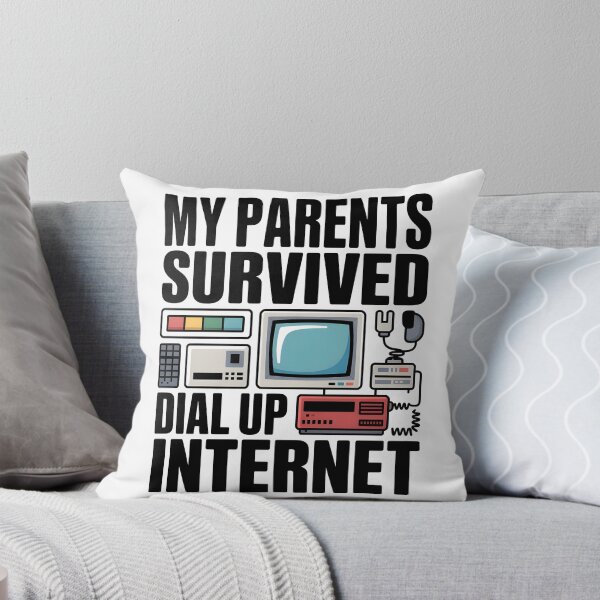 Item preview, My Parents Survived Dial-Up Internet – Retro Computer Tee designed and sold by WEAR-YOUR-MIND.