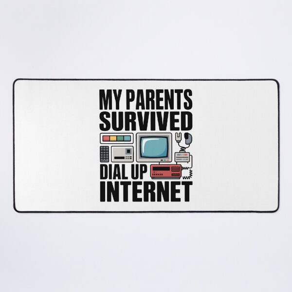 Item preview, My Parents Survived Dial-Up Internet – Retro Computer Tee designed and sold by WEAR-YOUR-MIND.