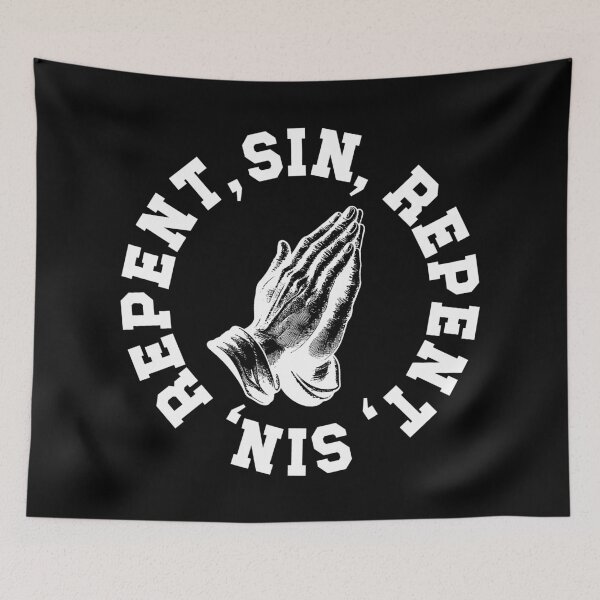 Item preview, Sin and Repent | Praying Hands designed and sold by ProdbyNiECO.