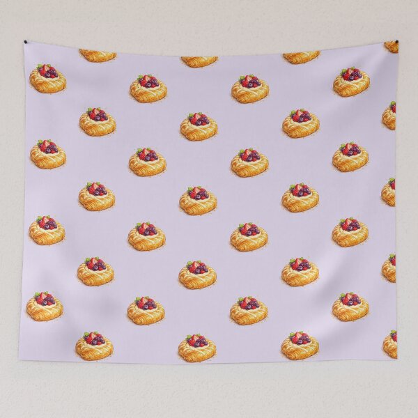 Item preview, Cute Berry Danish Illustration – Cozy Bakery Food Art designed and sold by MeghannsMinimalMeals.