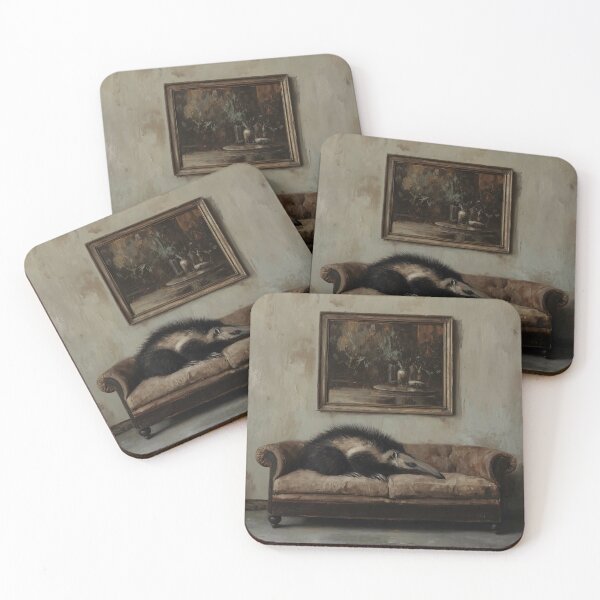 Item preview, Anteater Resting on Vintage Sofa designed and sold by lautir.