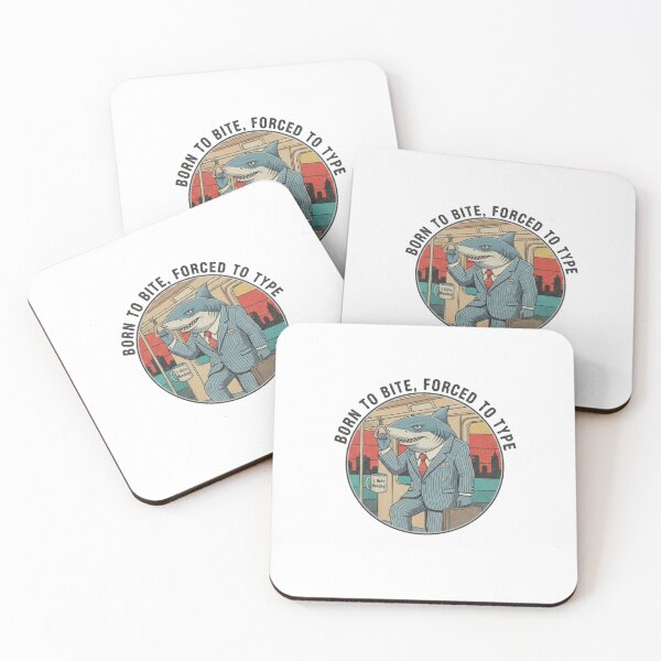 Item preview, Corporate Shark Office Worker – Born to Bite Forced to Type 90s Vintage Graphic designed and sold by FakeJoo.