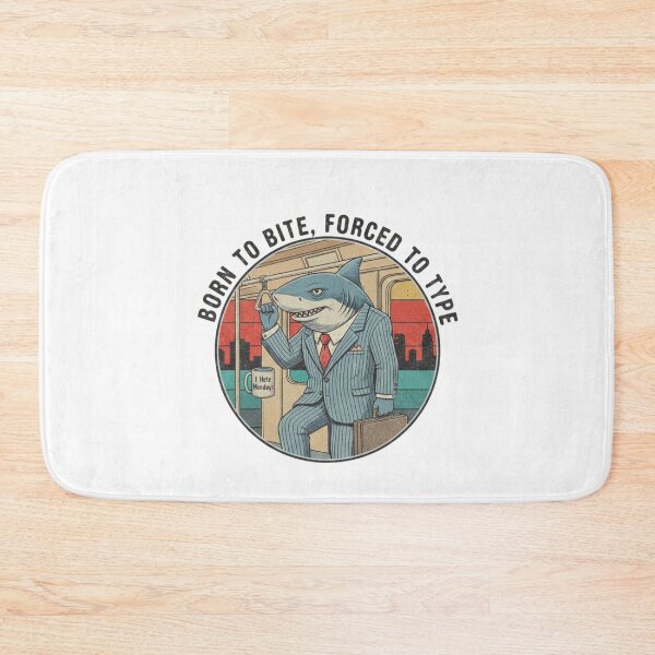 Item preview, Corporate Shark Office Worker – Born to Bite Forced to Type 90s Vintage Graphic designed and sold by FakeJoo.
