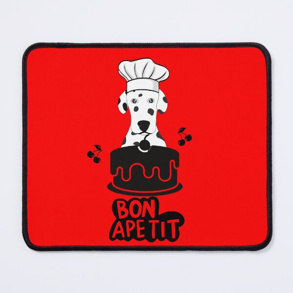 Item preview, Bon Apetit – Dalmatian Chef with Cake Illustration designed and sold by TheBeeKindSpace.
