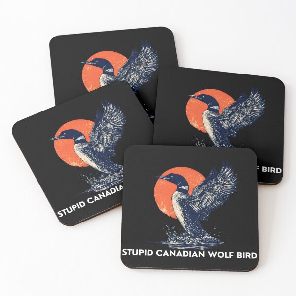 Item preview, Stupid Canadian Wolf Bird – Funny Loon Meme Quote Tee | Absurd Nature Humor T-Shirt designed and sold by Teetreasure2.