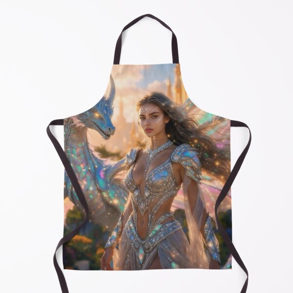Item preview, Atlantis Sovereign Queen & Majestic Dragon – Pre-Sunken Golden Age Fantasy Art designed and sold by SunsetAngelsAI.