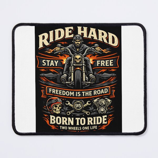 Item preview, Ride Hard Stay Free – Vintage Biker Motorcycle Design designed and sold by 081ZONE.