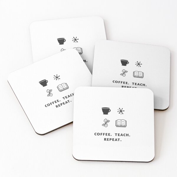 Item preview, Coffee Teach Repeat Minimalist Educator Gift designed and sold by ProWorkVibes.