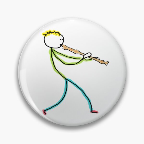 Item preview, Recorder Playing Stickman designed and sold by Mark-Ewbie.