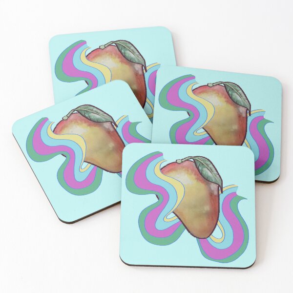 Item preview, wavy mango watercolour and digital designed and sold by Madie Kay.